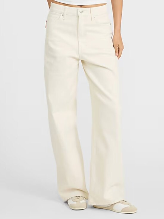 Express Denim - Express Low Slung Ivory Baggy Jeans